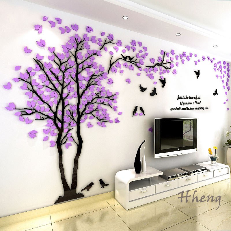 3D Tree Wall Art Wall Stickers Removable Vinyl Decal Mural TV Background Home Decor