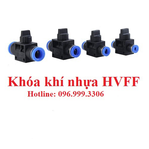 Van khóa khí nhựa HVFF khí nén, phun sương hai đầu ống đầy đủ kích thước giá sỉ