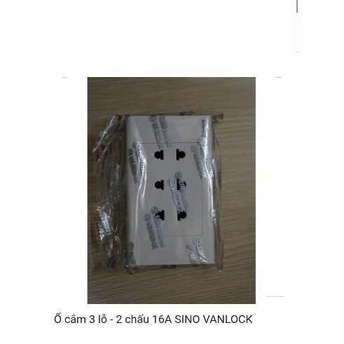 Ổ Cắm 2, 3 Lỗ - 2 Chấu 16A SINO VANLOCK siêu đẹp