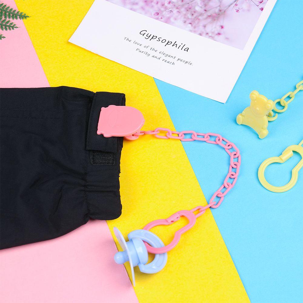 NIUYOU 1 Cái Giá Đỡ Núm Vú Giả Dây Xích Cho Trẻ Sơ Sinh Gặm