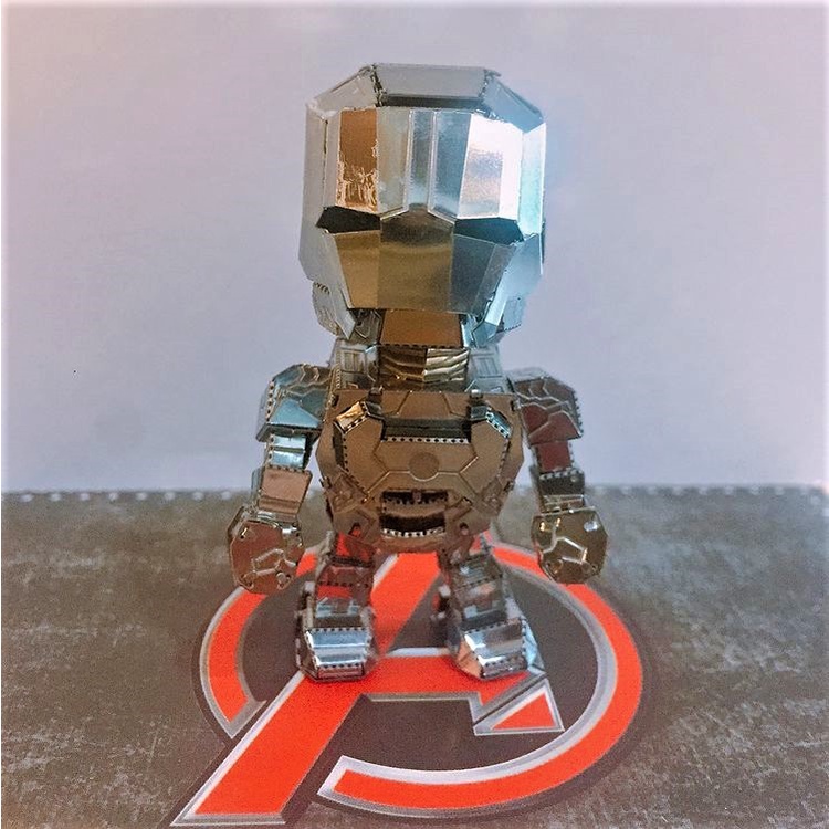 Mô Hình 3D Kim Loại Áo Giáp Iron Man (Màu Bạc) (chưa ráp)