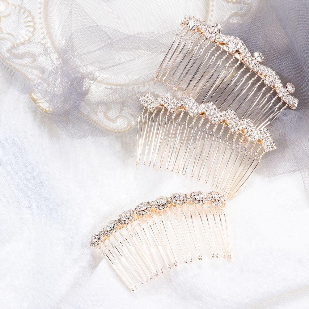 Trâm Cài Tóc Handmade Cho Cô Dâu|Kẹp Tóc Hình Vương Miện Có Đính Đá