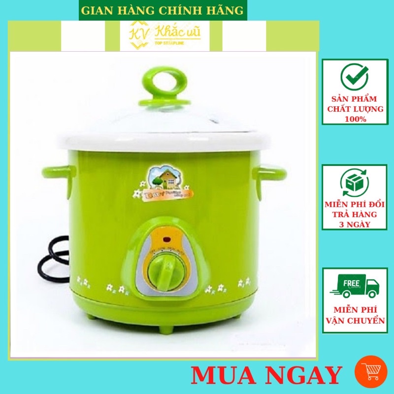 Freeship - Nồi nấu cháo cho bé - Kho cá - Lõi sứ - Dung tích 1,5L