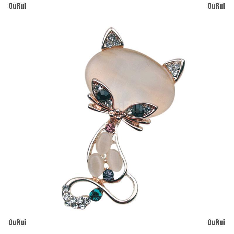 (FCC) Trâm Cài Áo Hình Cáo Opan Sang Trọng