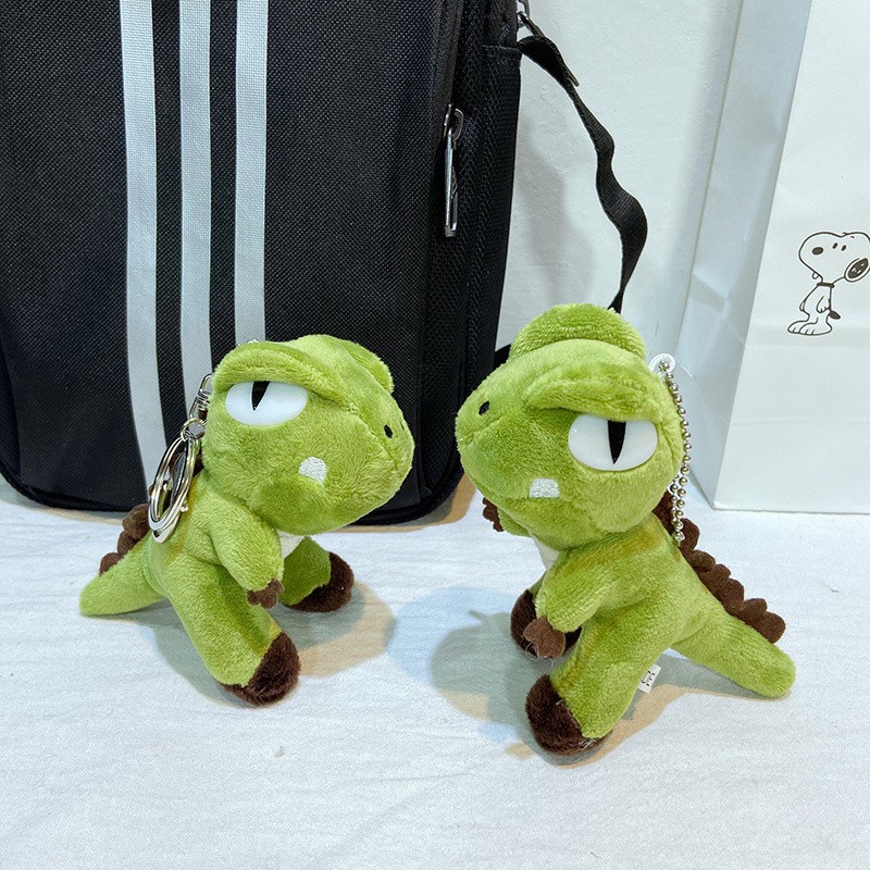 Móc Khóa Gấu Bông Treo Balo, Túi Chéo Dễ Thương Cute Hình Ếch, Khủng Long, Bò Mặc Yếm, Khỉ Đột MK01