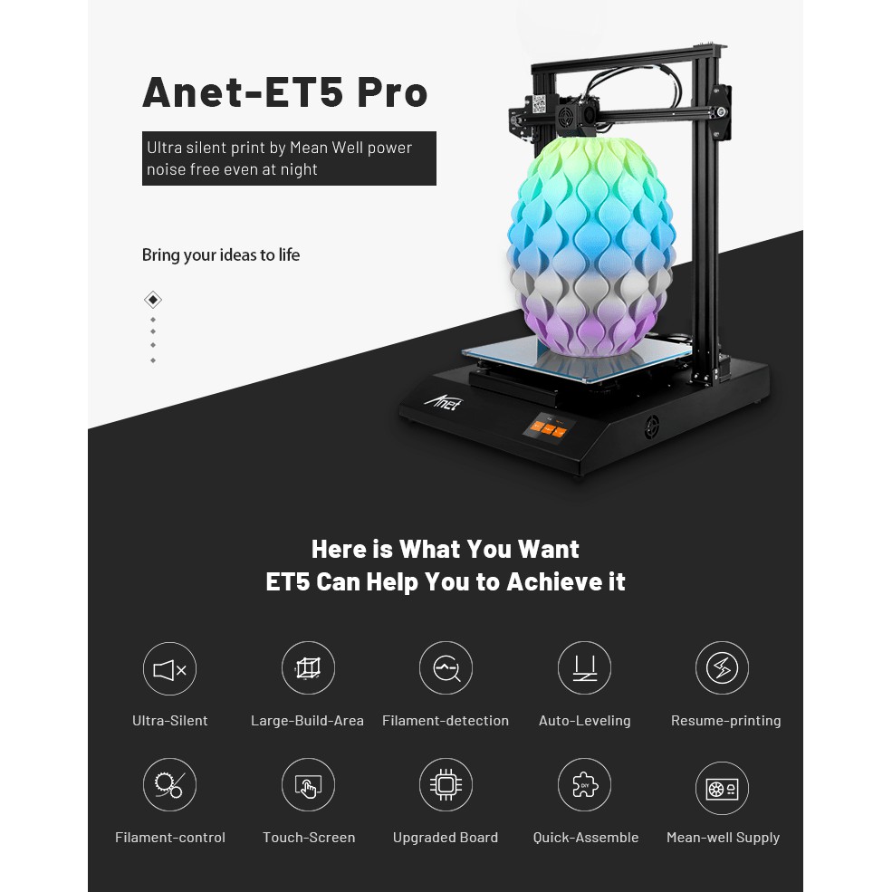 Máy in 3d Anet ET5 / ET5X /ET5 pro printer | BigBuy360 - bigbuy360.vn