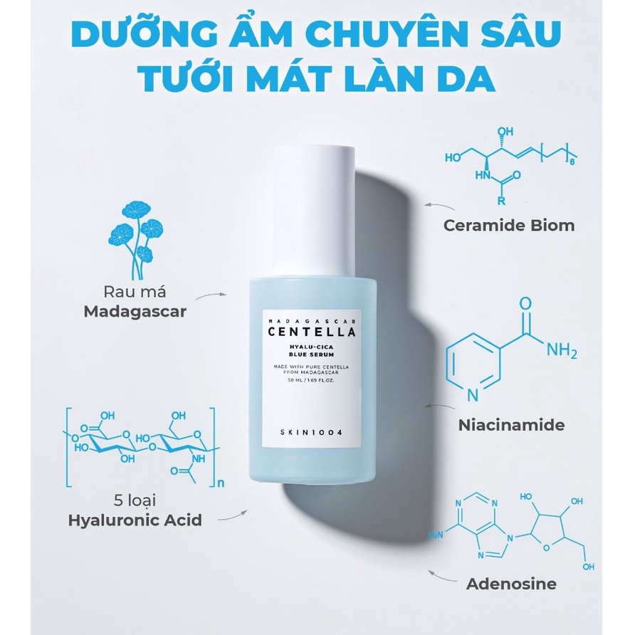 Tinh chất cấp ẩm Skin1004 Madagascar Centella Hyalu-Cica Blue Serum