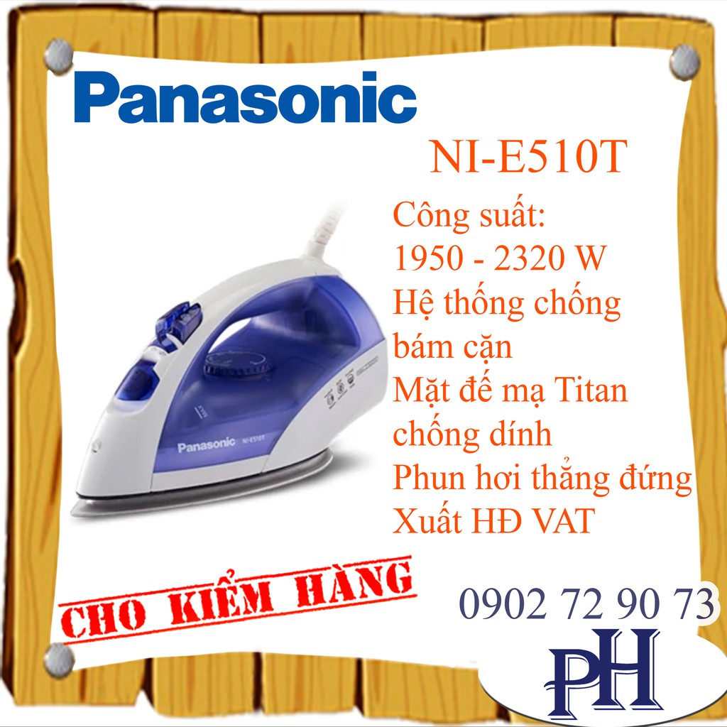 Bàn ủi hơi nước Panasonic NI-E510T (PABU-NI-E510TDRA)