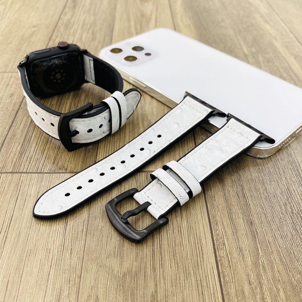 Dây da mền mix cao su màu mới cực kỳ sang trọng dành cho applewatch