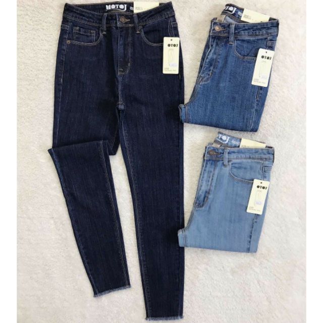 QUẦN JEAN SKINNY 9 TẤC CẠP CAO QUÁ RỐN KHÔNG WAX GẤU TUA