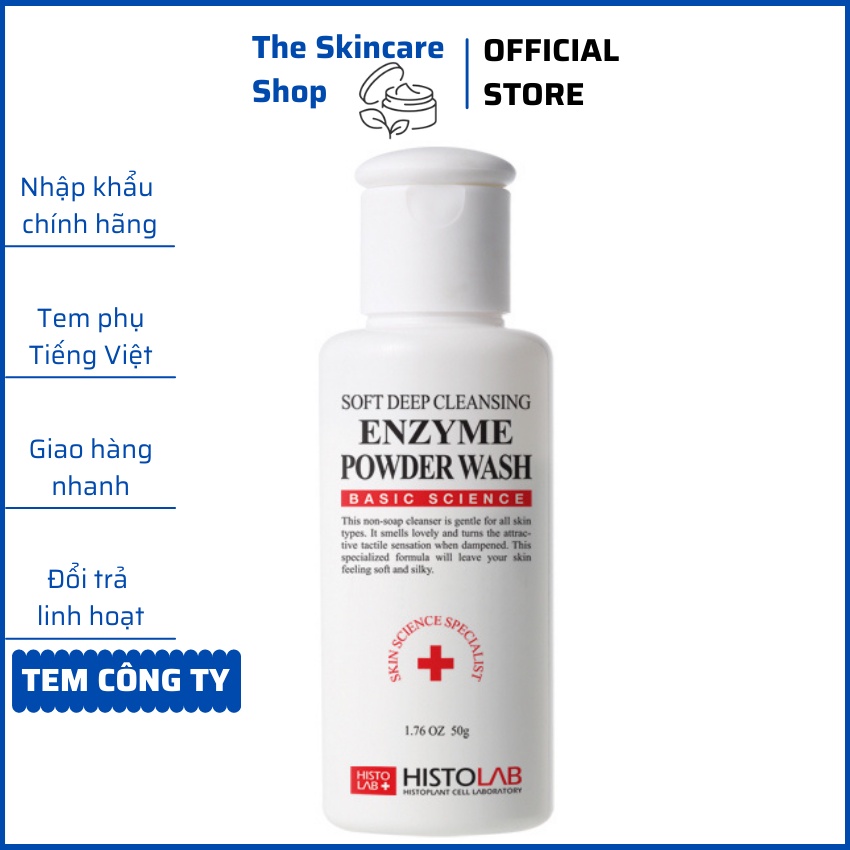 Sữa rửa mặt dạng bột tẩy tế bào chết dạng bột Histolab ENZYME POWDER WASH 50g - The Skincare Shop