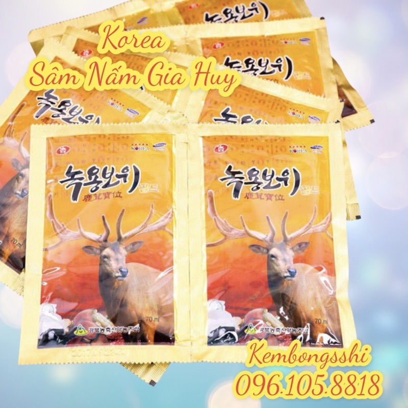 [ HÀNG MỚI ]Nước Hồng Sâm Nhung Hươu 6 Năm Tuổi Hàn Quốc, Hộp 60 gói
