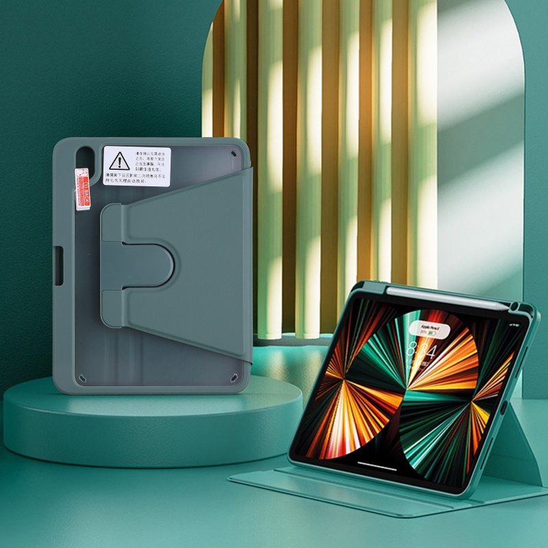 Bao Da Điện Thoại TPU Có Ngăn Đựng Bút Tự Động Thức / Ngủ 360 Độ Cho Mini 6° Vòng Cổ Xoay Được