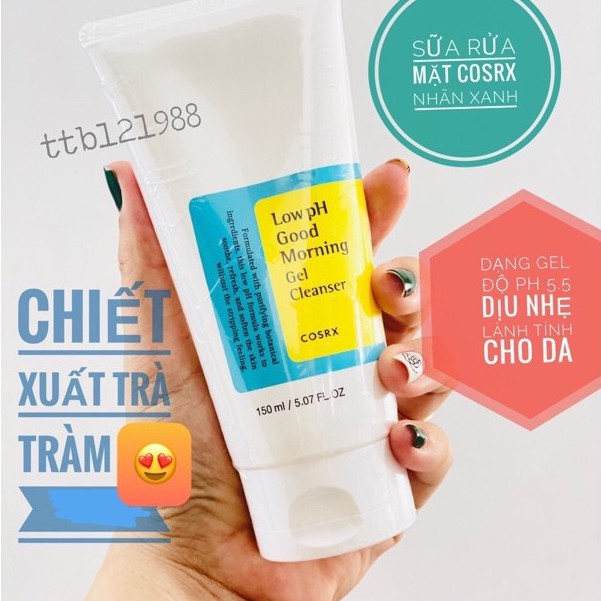 Sữa Rửa Mặt Cosrx Low pH Good Morning Gel - Salicylic Acid Daily Gentle Cleanser150ml - 50ml [Xanh - Đỏ]