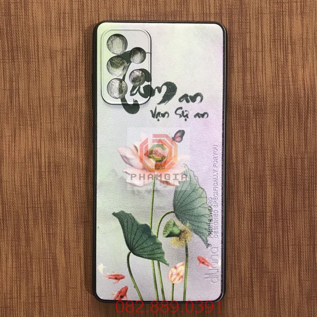 Ốp lưng Samsung A52 (4G/5G) / A72 (4G/5G) dẻo đen in hình thư pháp bảo vệ cam (P1)