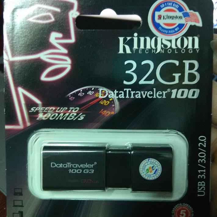 Usb 3.0 32GB Kingston Data Traveler 100G3 tem FPT