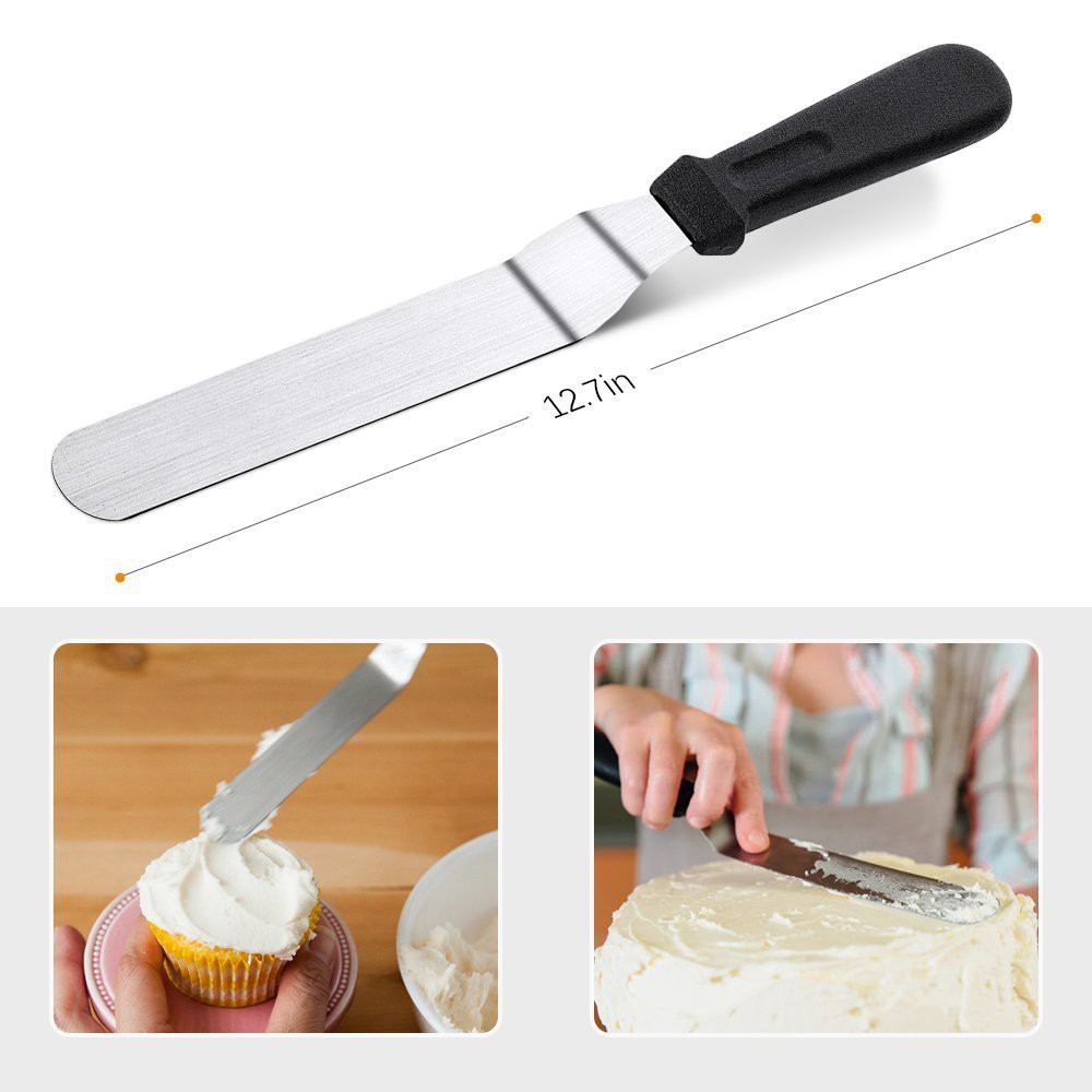 Bộ dụng cụ bàn xoay inox kèm dụng cụ phết kem và tạo hình bánh kem đa năng 3 chi tiết - Cao cấp [#dụng_cụ_làm_bánh]