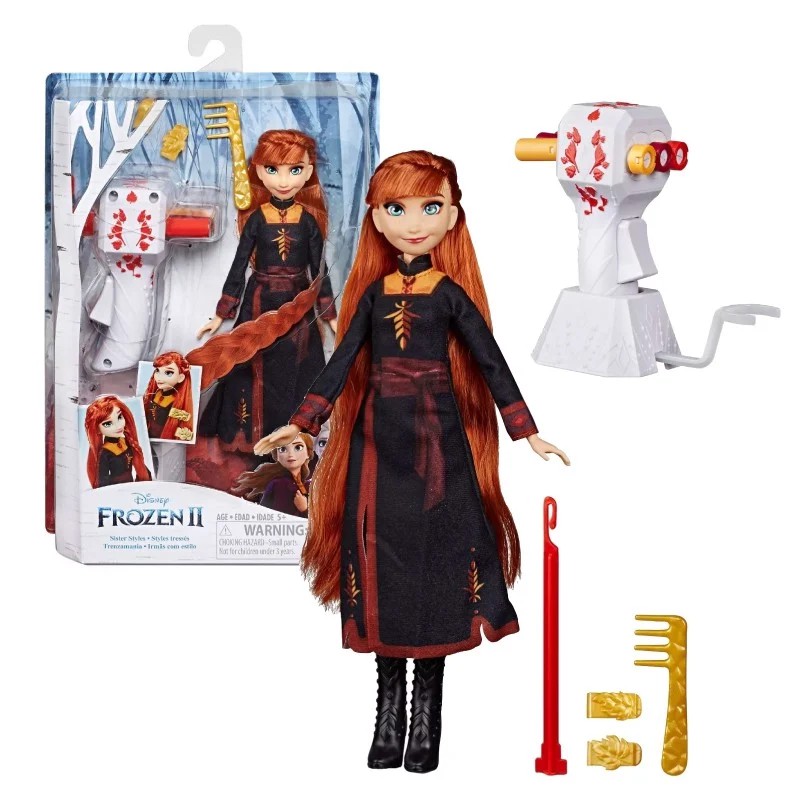 Đồ chơi Hasbro búp bê công chúa Anna và bộ phụ kiện làm tóc Frozen 2 E7003