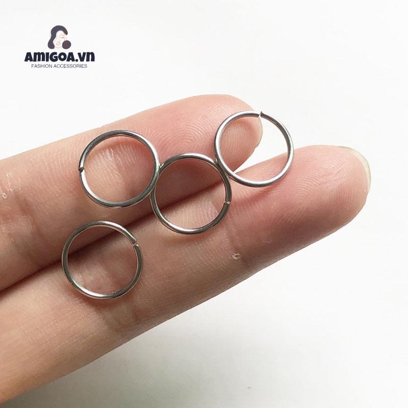 ✨✨KHUYÊN MŨI TRÒN (8mm/10mm) - Khuyên Thép Y Tế - Khuyên Mũi Nửa Vòng