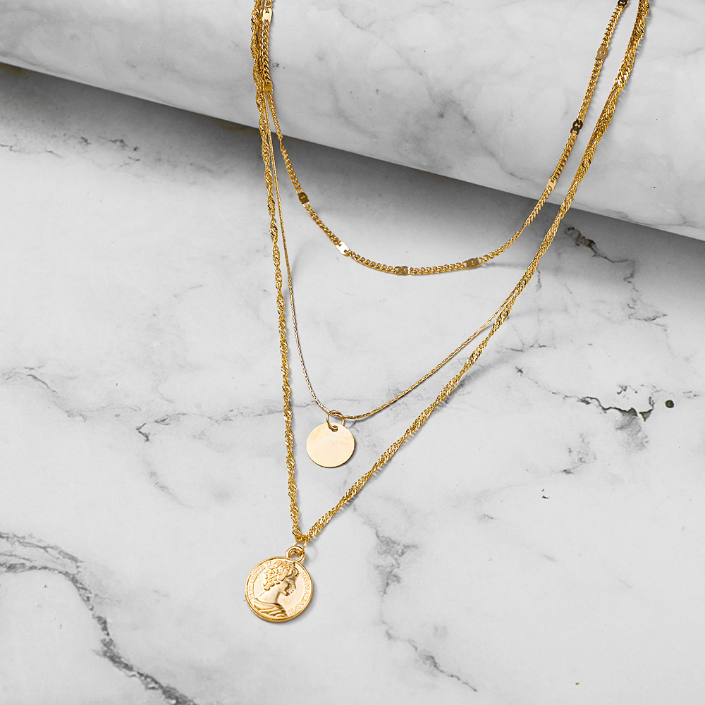 IF ME vòng cổ Kim Loại Nhiều Lớp Thời Trang Cho Nữ