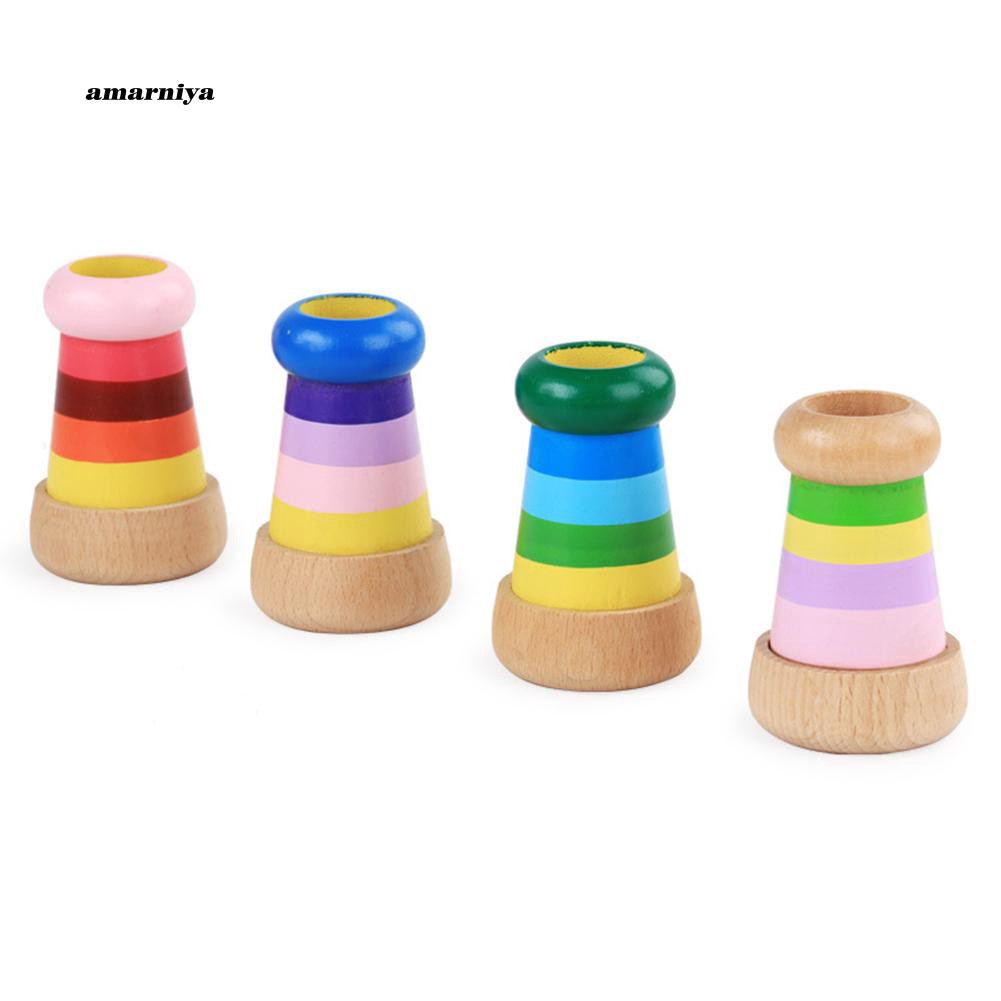 Kính vạn hoa đồ chơi bằng gỗ nhiều màu sắc dành cho các bé