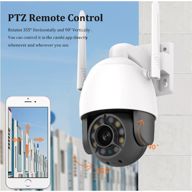 Camera Wifi Tuya Ngoài Trời 1080P Tích Hợp Đèn Pha Nhìn Đêm TY03