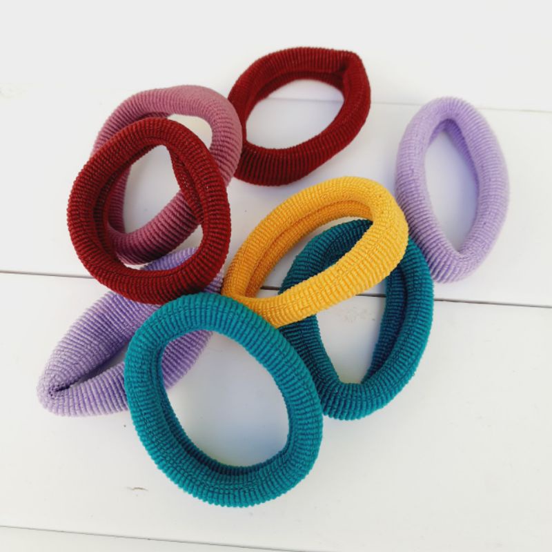 Túi 10 thun buột tóc màu 5cm màu ngẫu nhiên(người lớn)