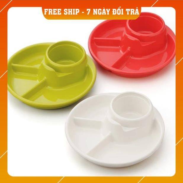 [ freeship - đổi trả lỗi trong 7 ngày ] KHAY ăn có chia 3 ngăn và để cốc Inomata