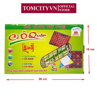 Đồ chơi trẻ em 5in1 TOMCITY cờ ô quan, cờ gánh, cờ nhảy, cờ vây, cờ caro