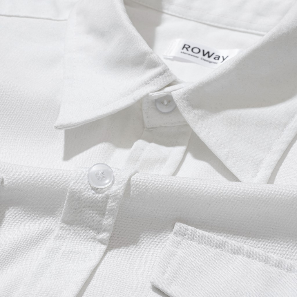 Áo sơ mi nam ROWAY Fullbox, vải linen thoáng mát, không nhăn, form regular | Sơ mi dài tay cổ bẻ | BigBuy360 - bigbuy360.vn