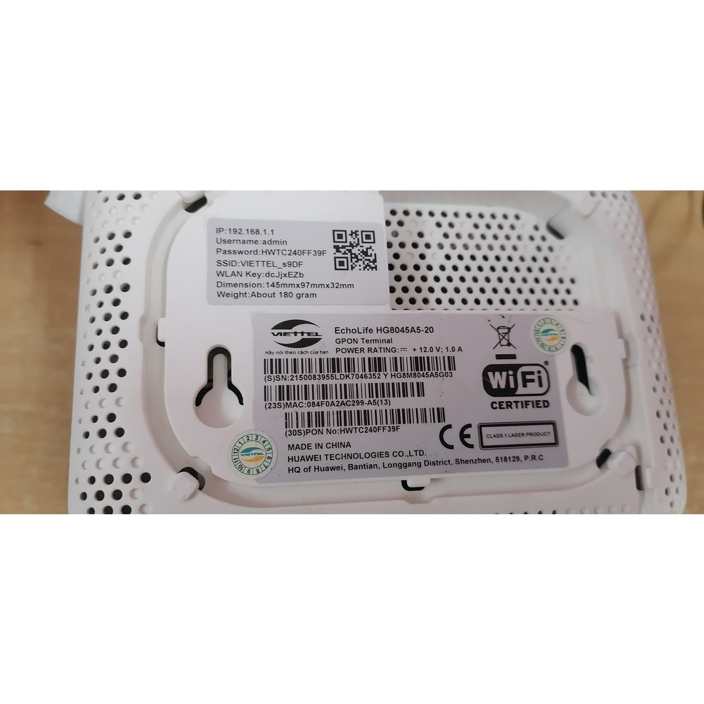 Modem Quang GPON HUAWEI HG8045A CỦA V.N.P.T Và HG8045A5-20 Viettel - Hàng Chính Hãng.(Cũ)