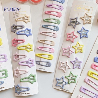 Set 10 kẹp tóc nhiều màu sắc đáng yêu cho bé gái