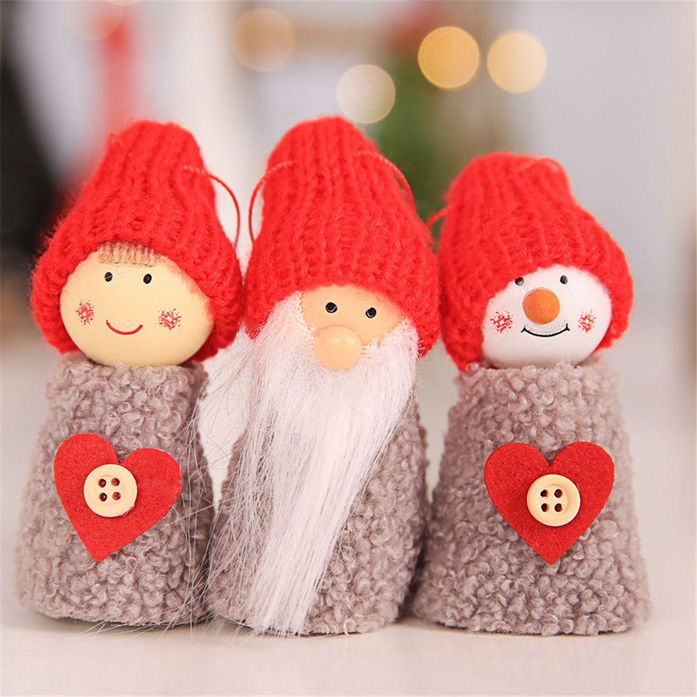LONTIME Bộ 3 Búp Bê Đáng Yêu Trang Trí Cây Thông Giáng Sinh