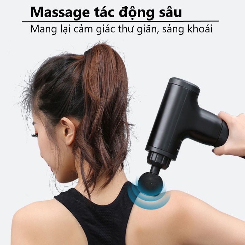 Máy massge cầm tay hỗ trợ xoa bóp các vùng cơ thể tiện ích