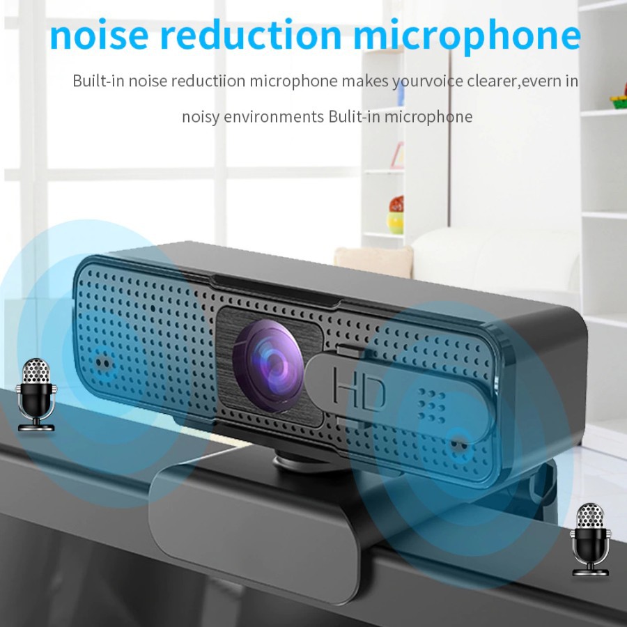 Webcam 1080P tự động để bàn kèm micro | BigBuy360 - bigbuy360.vn