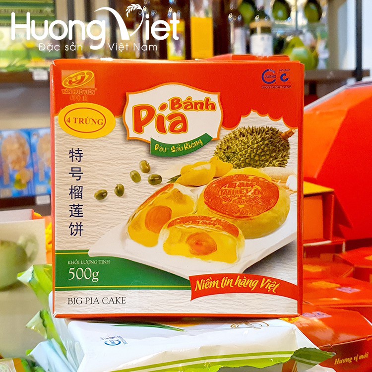 Bánh pía 4 trứng đậu xanh sầu riêng Tân Huê Viên 500g