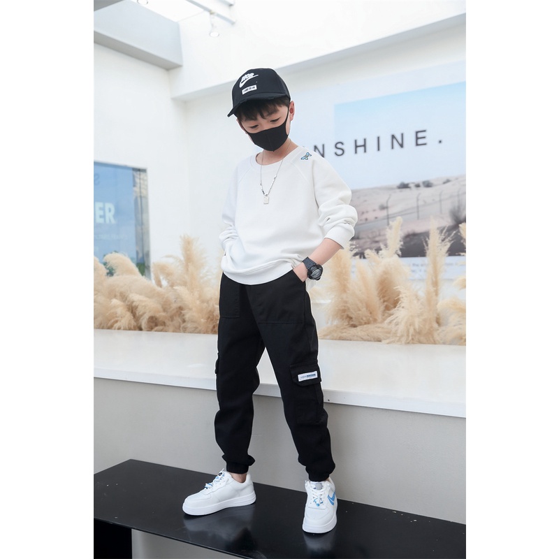 Quần Jogger Denim 4 Túi Thời Trang Mới Cho Bé Trai 3-12 Tuổi