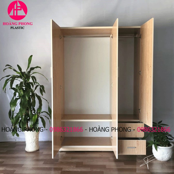 ( HÀNG CAO CẤP ) Tủ quần áo nhựa giá gỗ ngang 1m22 cao 1m85 miễn phí giao hàng | BigBuy360 - bigbuy360.vn