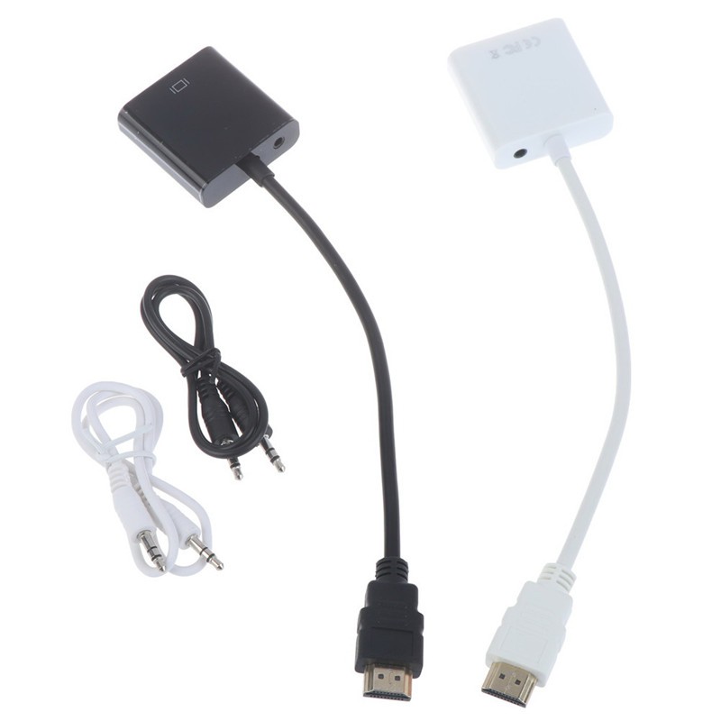 Đầu Chuyển Đổi Từ Cổng Hdmi Sang Vga + Jack Âm Thanh 3.5mm Full Hd 1080p | BigBuy360 - bigbuy360.vn