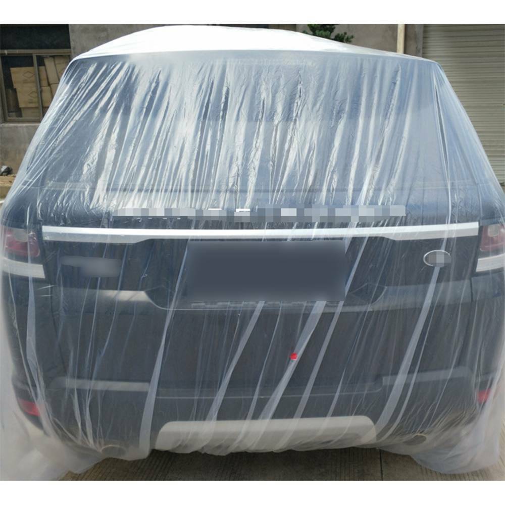 Bạt trùm xe hơi chất liệu nhựa PE dùng một lần kháng nước chống bụi trong suốt