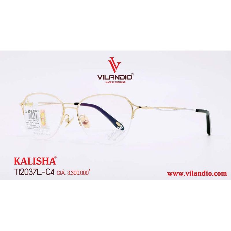 [Chính hãng] Gọng Kính Bọc Vàng 18K PURE-TITANIUM KALISHA Ti2037-L