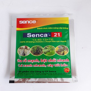 Phân bón lá Senca 21 (13-40-13+TE) 15g giúp bật chồi, xanh lá, ra rễ, đẻ nhánh tốt...