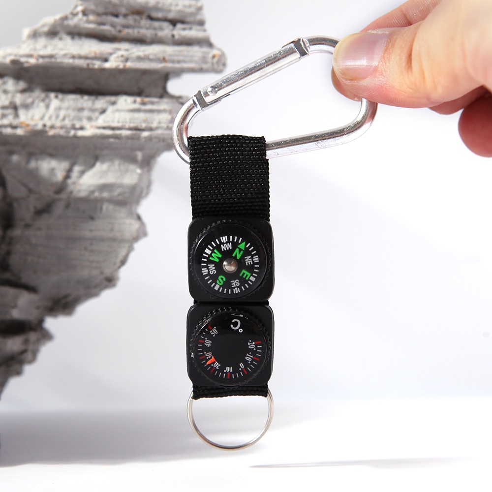 La bàn khóa cài 3 trong 1 mini đa năng có móc khóa/ La bàn kết hợp còi/ La bàn riêng lẻ cho hoạt động sinh tồn