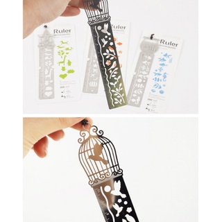 Bookmark kim loại bạc mẫu ruler