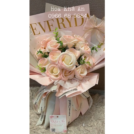 [Hoa sinh nhật] Bó hoa Sáp Loang 15bông cao cấp, thiết kế bởi Khả An. Đặt được số bông theo yêu cầu. Có hoả tốc HN
