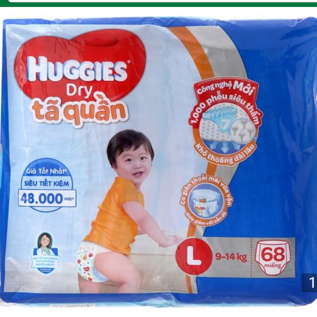 Tã quần Huggies L 68 miếng