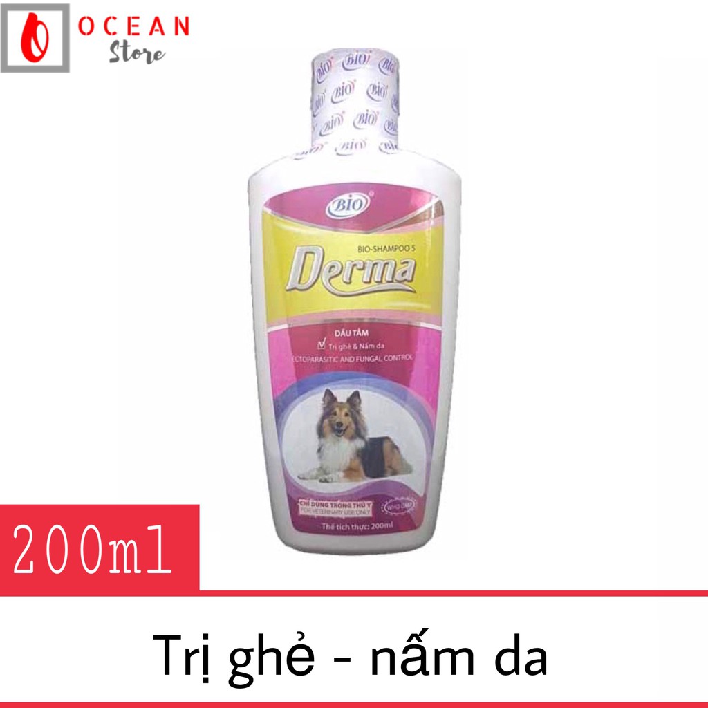 Sữa tắm trị ve, ghẻ, nấm da cho chó mèo Bio Derma 200ml