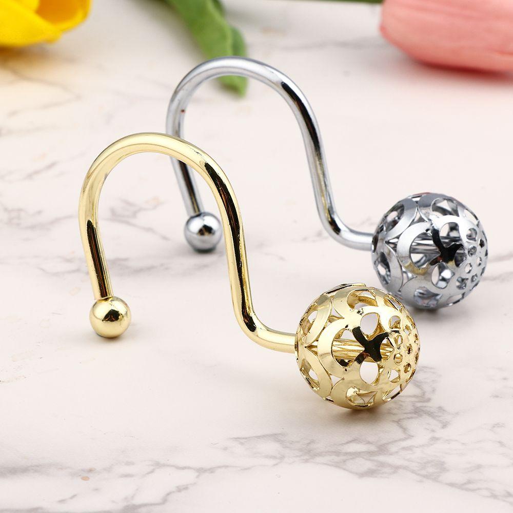 Móc Treo Rèm Cửa Nhà Tắm Kiểu Dáng Đơn Giản Xinh Xắn|Bộ 12 Móc Treo Vòi Hoa Sen Lấp Lánh