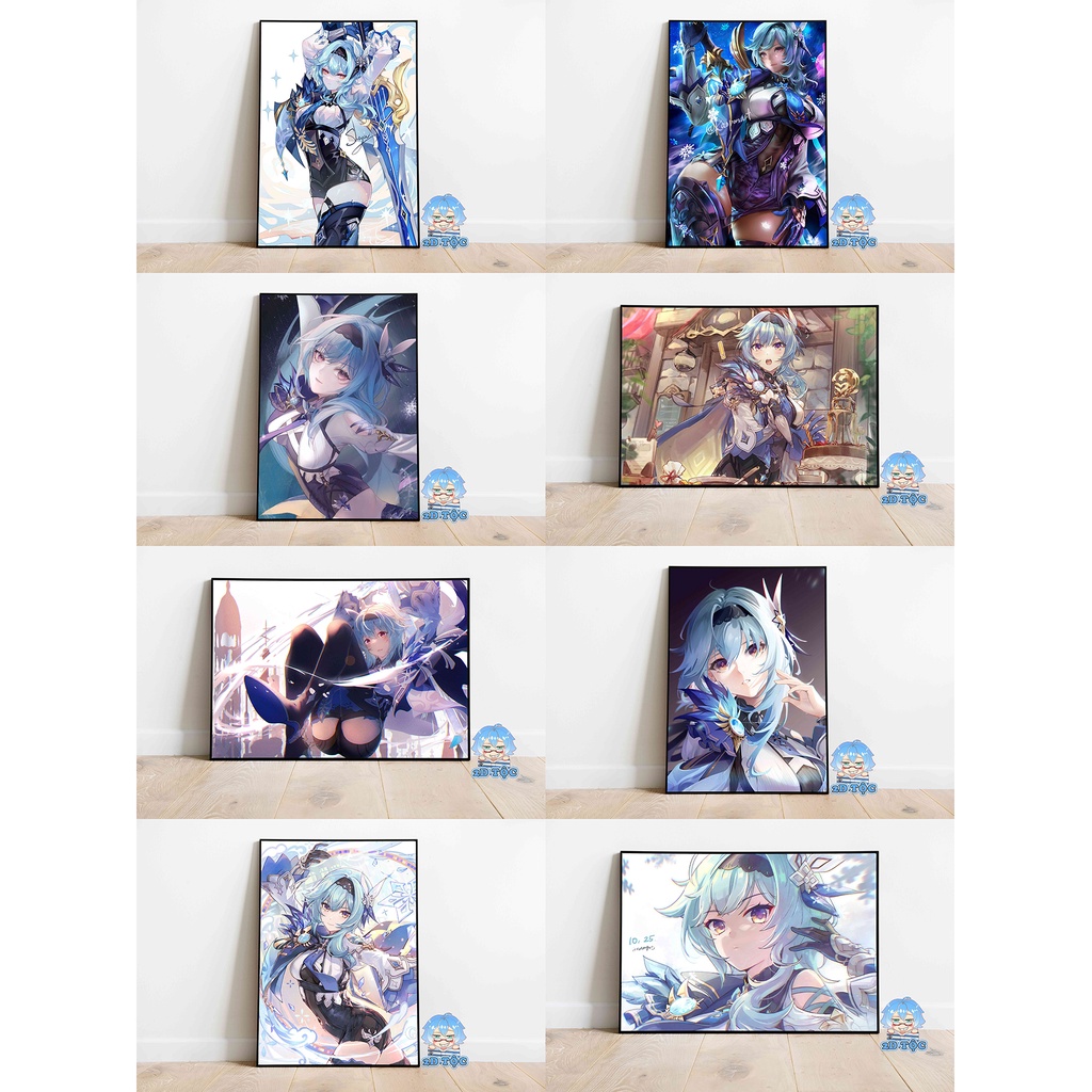 Poster A3 chất lượng chuẩn Eula  (9) Game Genshin Impact - 2D Tộc Shop