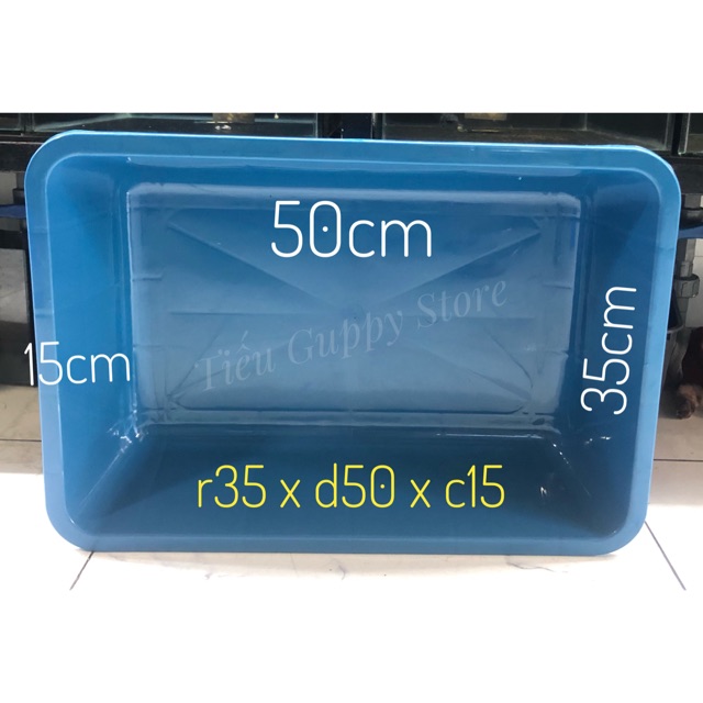 [HCM]Thùng nhựa nuôi cá 35x50x15cm - 15lít - chất liệu nhựa tốt - chỉ giao nội thành SG